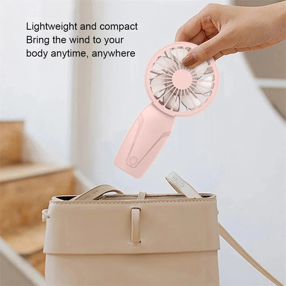 Silent Rechargeable Mini Pocket Fan - Lightweight Portable Cooling