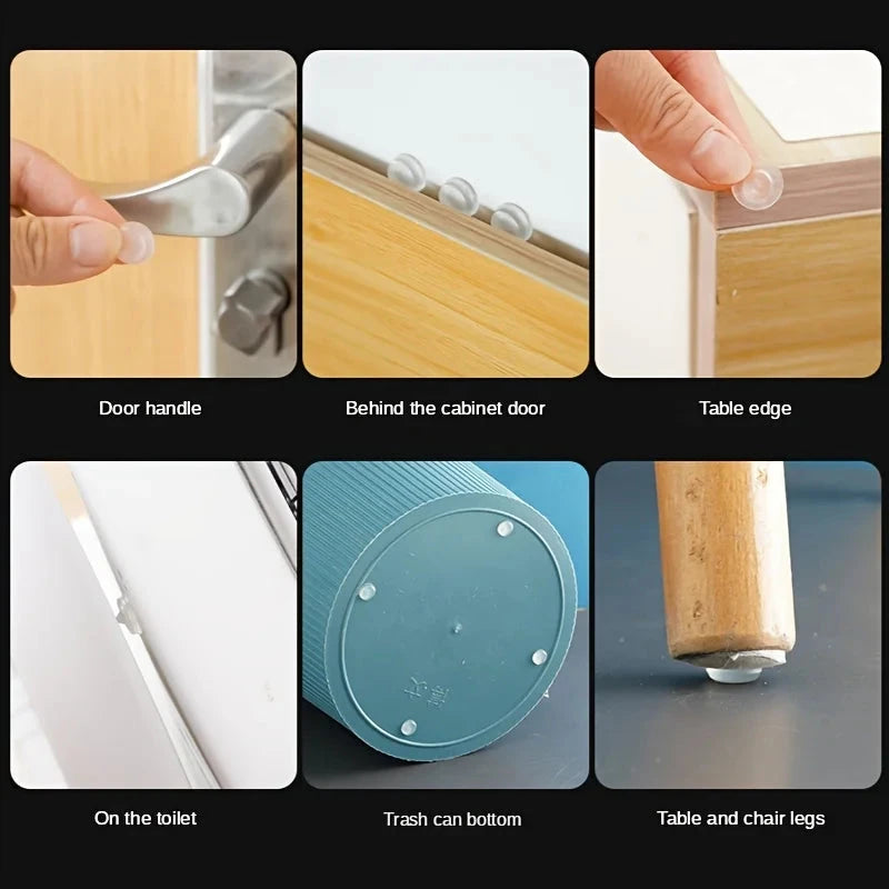 Silicone Anti-Slip Bumper Pads - Cabinet &amp; Furniture Buffer Feet