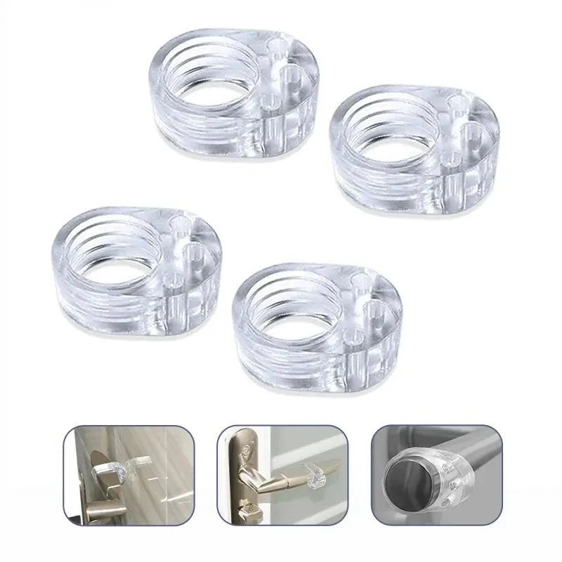 Silicone Gel Door Buffer – Transparent Wall & Handle Protector Pads