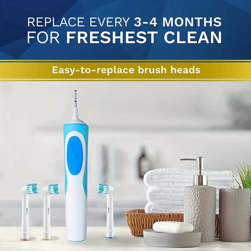 Soft Bristle Replacement Brush Heads for Oral-B & Braun Toothbrushes