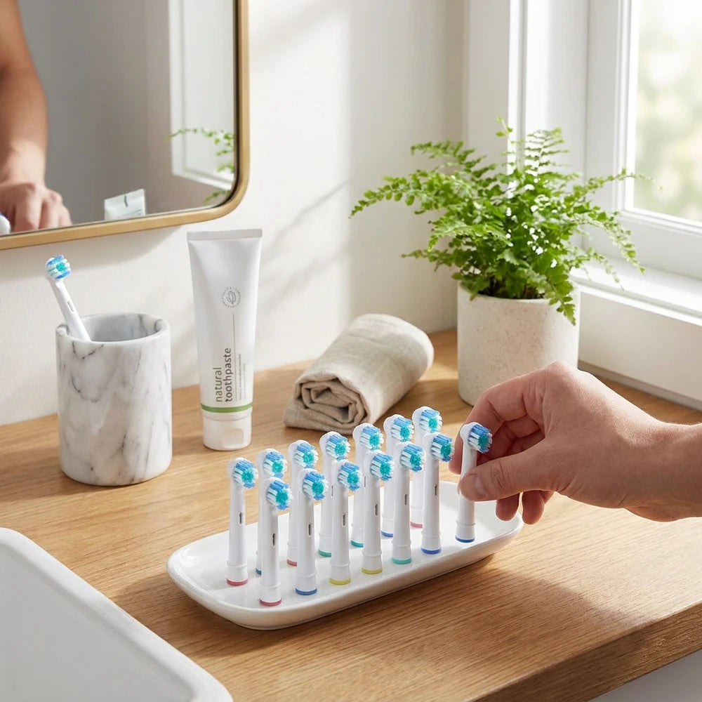 Soft Bristle Replacement Brush Heads for Oral-B & Braun Toothbrushes