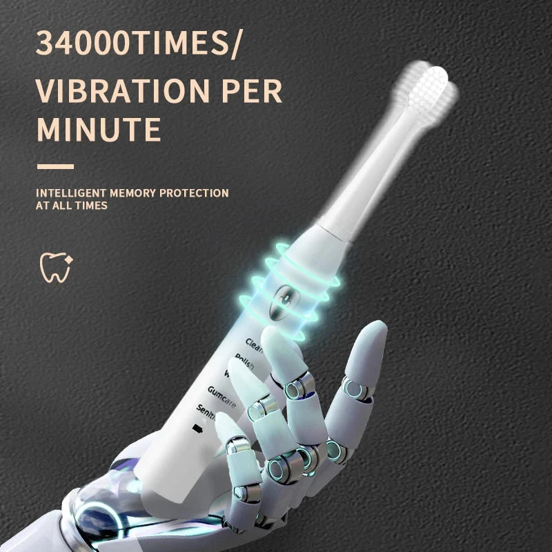 Sonic Electric Toothbrush - 5 Modes, IPX7 Waterproof, USB Charging