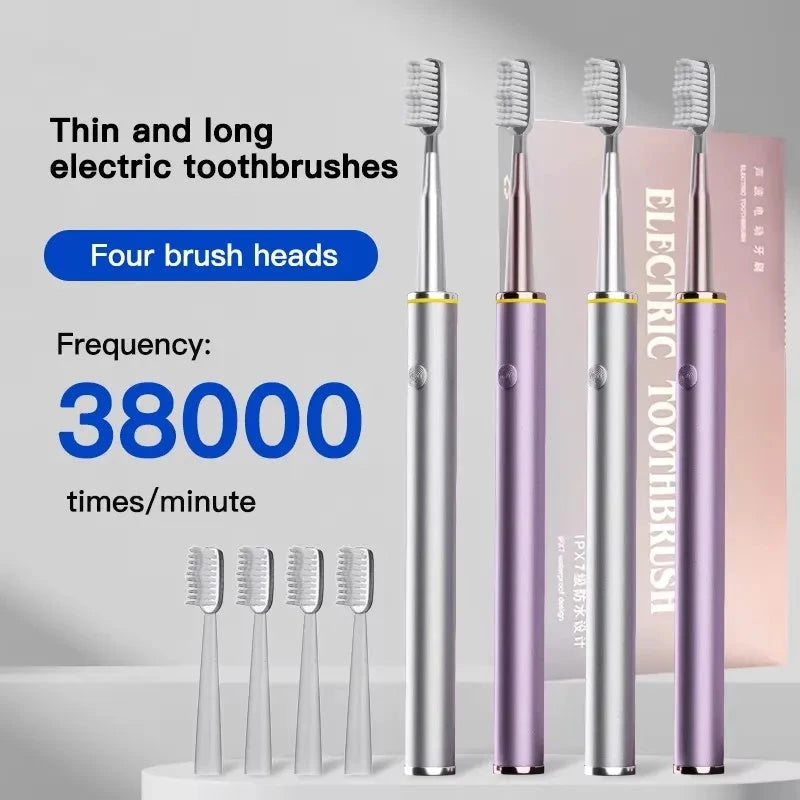 Sonic Electric Toothbrush for Women - Soft Bristles, 3 Modes, Rechargeable