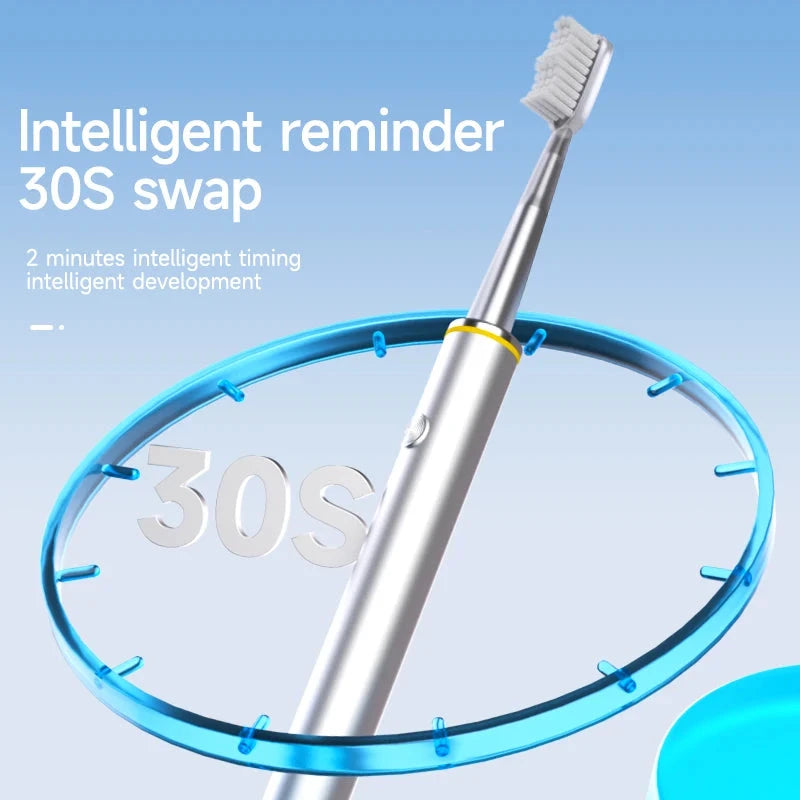 Sonic Electric Toothbrush for Women - Soft Bristles, 3 Modes, Rechargeable