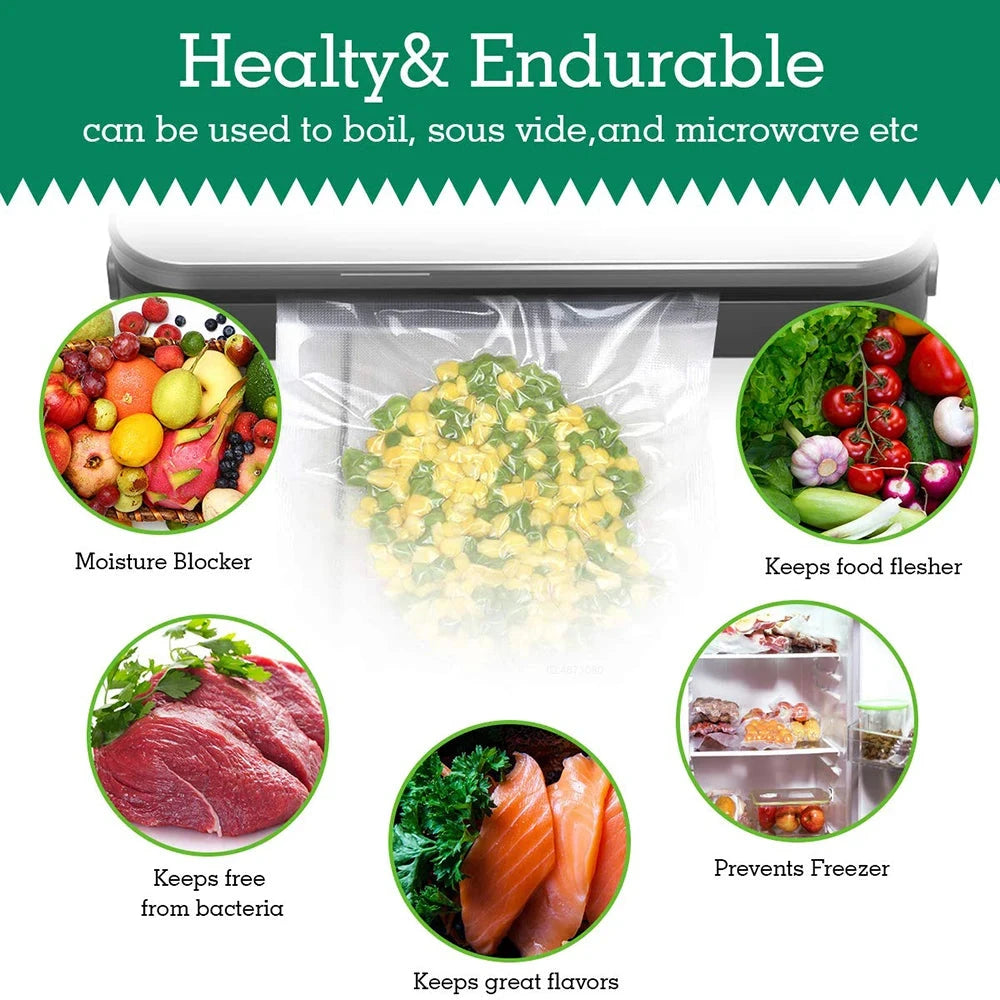 Sous Vide Vacuum Sealer Roll Bags - Food Storage & Packing Rolls