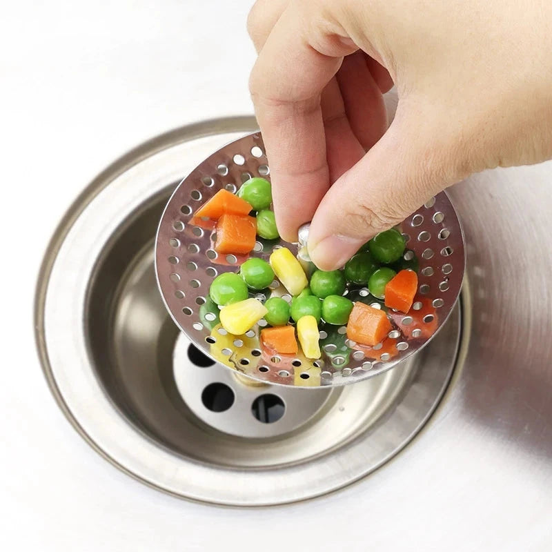 Stainless Steel Sink Strainer - Drain Hair Catcher & Filter