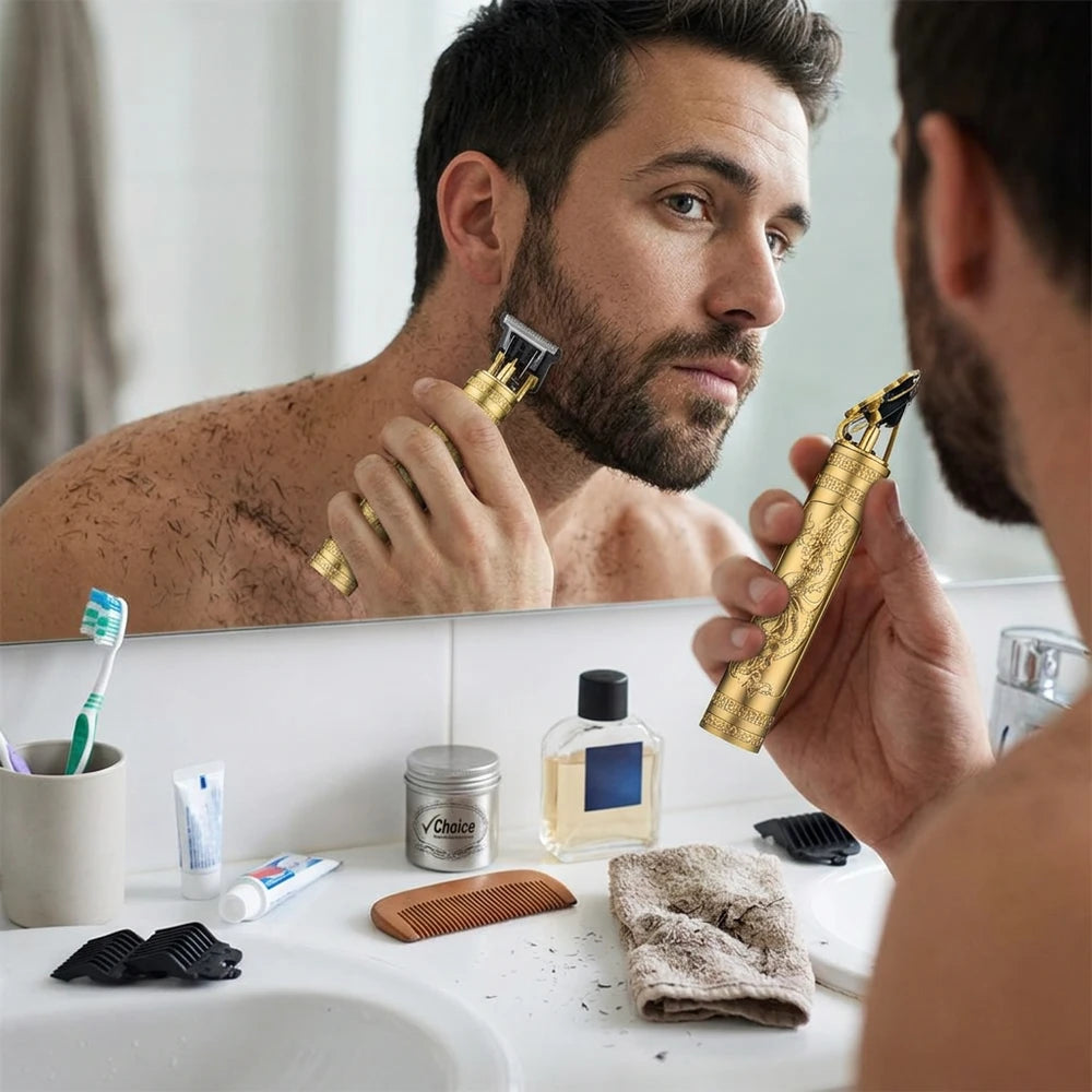 T9 Hair Clipper &amp; Beard Trimmer - Professional Barber Grooming Kit
