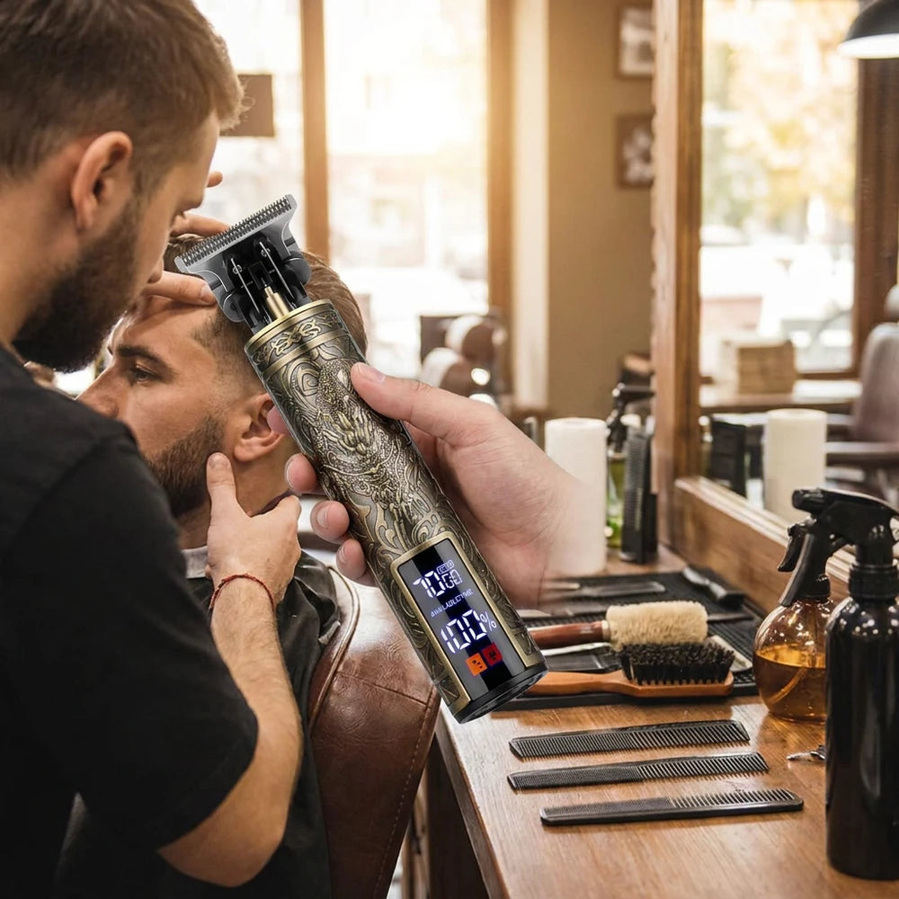 T9 Professional Hair Trimmer - 0mm Bald Fade Clipper, USB Rechargeable