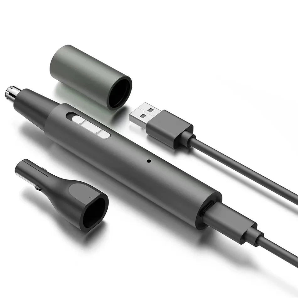 Three-in-One Electric Nose & Eyebrow Hair Trimmer, USB Rechargeable