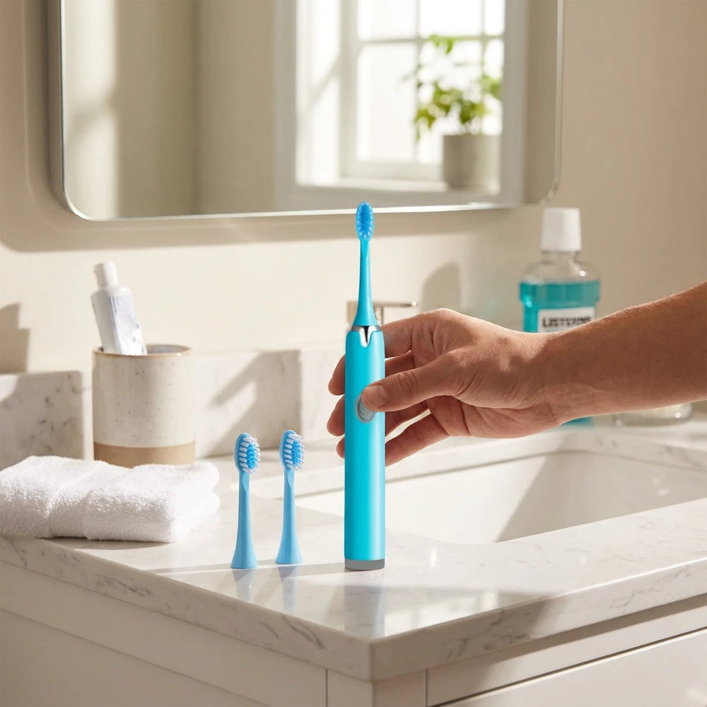 Tongwode Sonic Electric Toothbrush - Waterproof with 6 Brush Heads