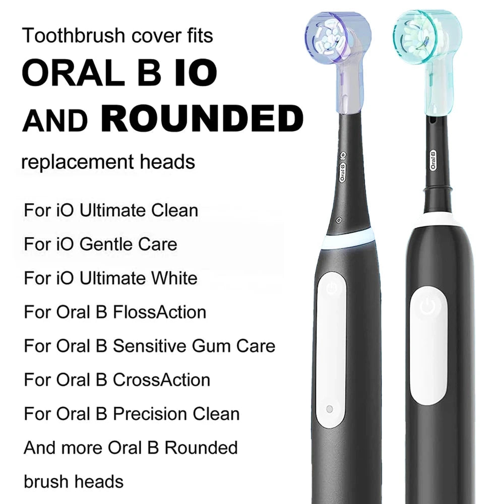 Toothbrush Head Dust Covers - Compatible with Oral-B & iO Series