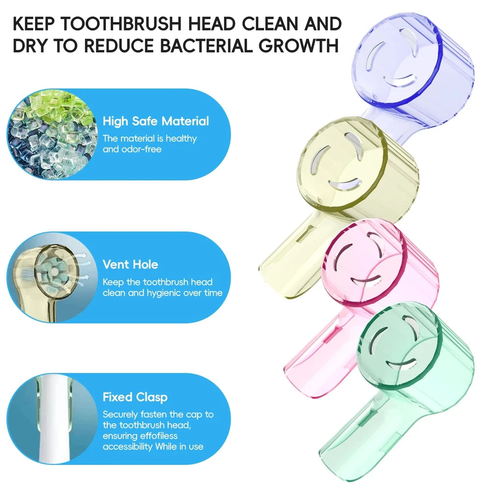 Toothbrush Head Dust Covers - Compatible with Oral-B & iO Series