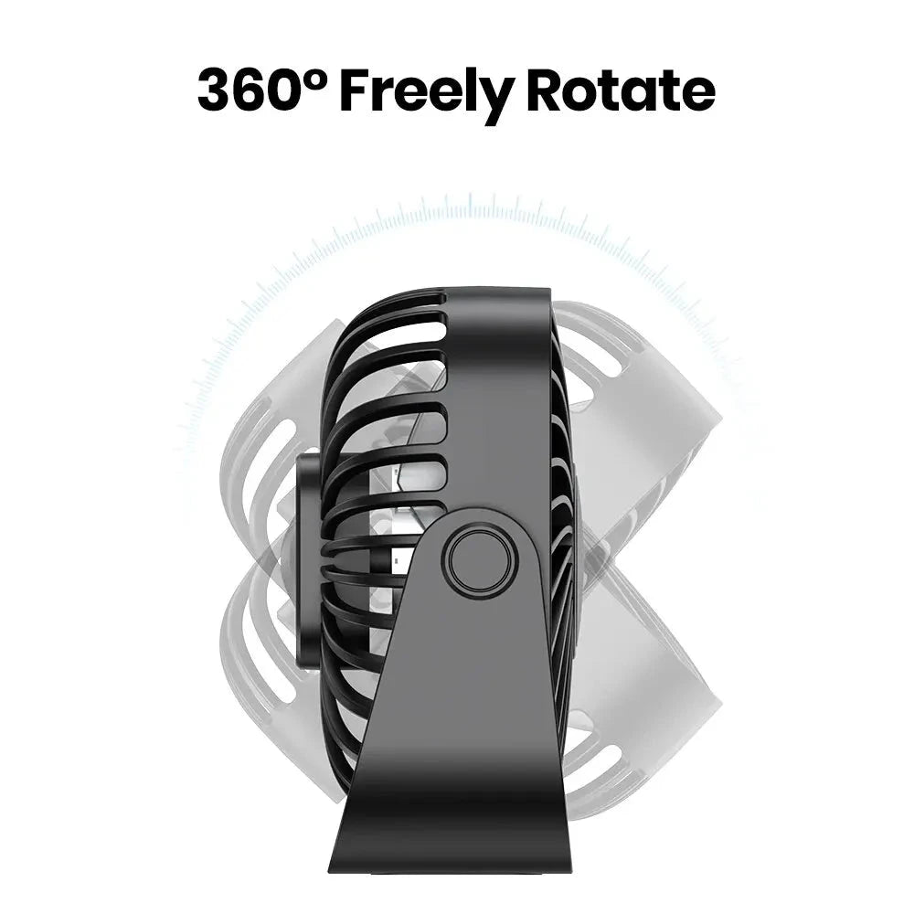 TOPK 4-Inch Mini USB Fan - 3-Speed Portable Desk & Camping Fan