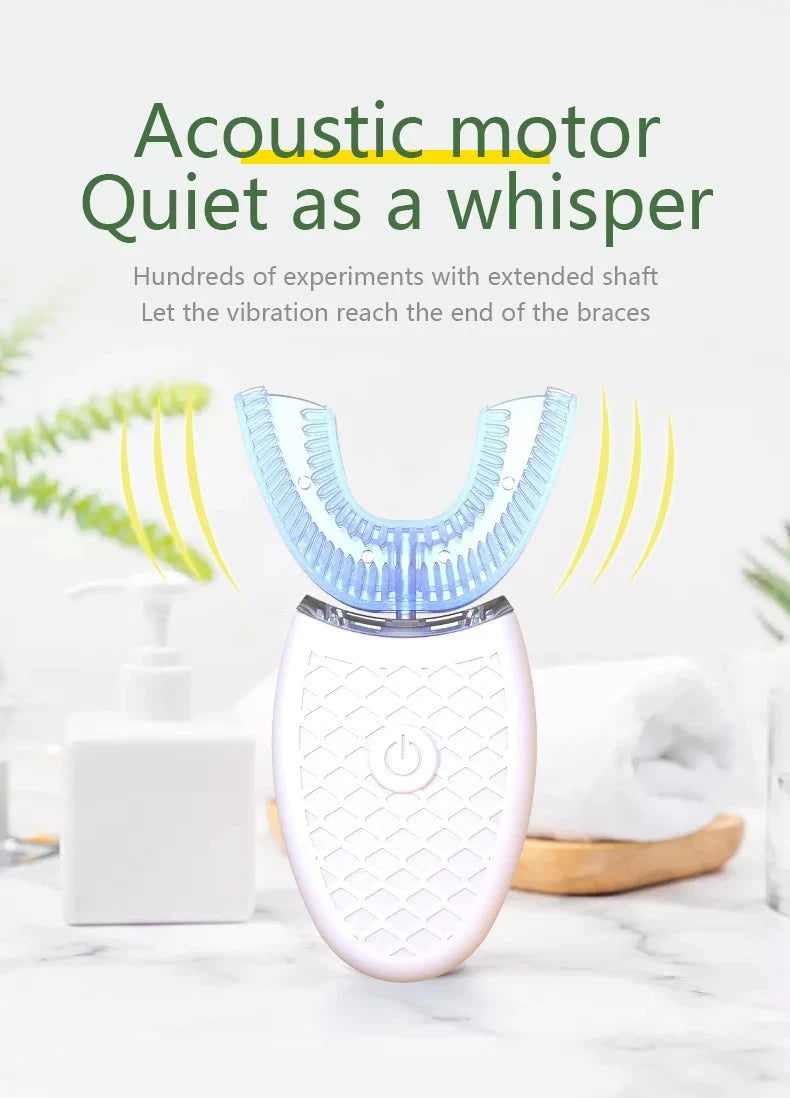 U-Shaped Sonic Electric Toothbrush – Hands-Free 360° Cleaning