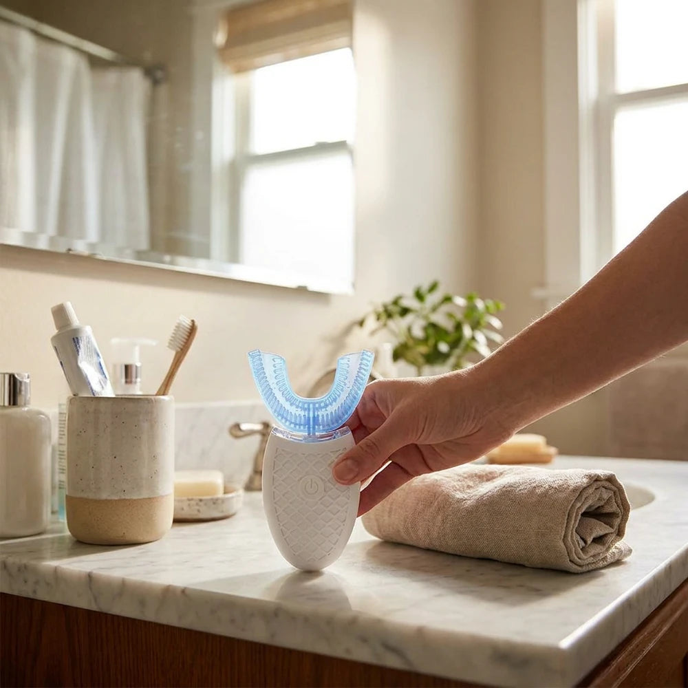 U-Shaped Sonic Electric Toothbrush – Hands-Free 360° Cleaning
