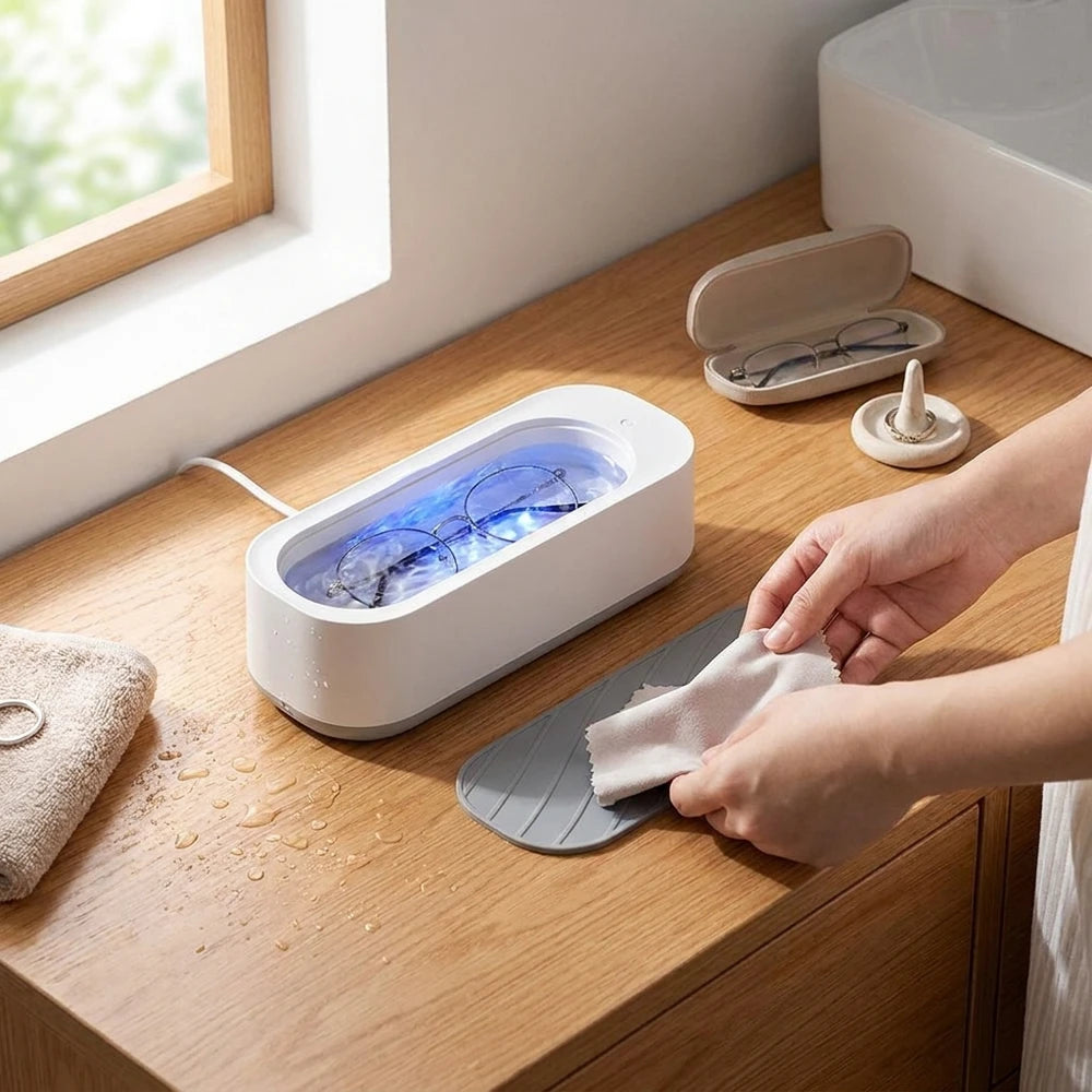 Ultrasonic Cleaner - USB Rechargeable Jewelry &amp; Glasses Cleaning Machine