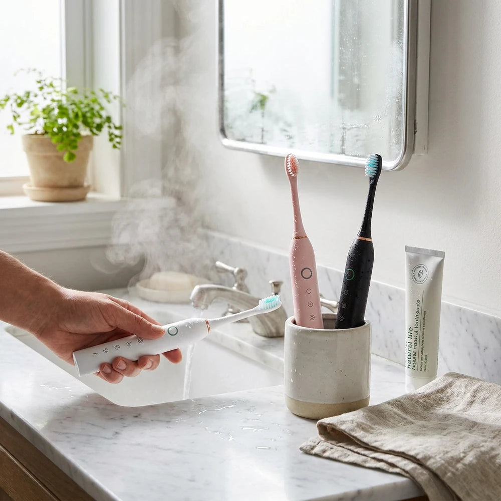 Ultrasonic Electric Toothbrush - 6 Modes, Waterproof, USB Rechargeable