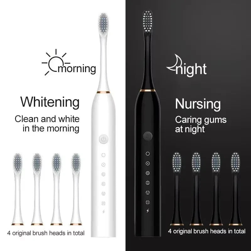 Ultrasonic Electric Toothbrush with 6 Speed Modes, Waterproof