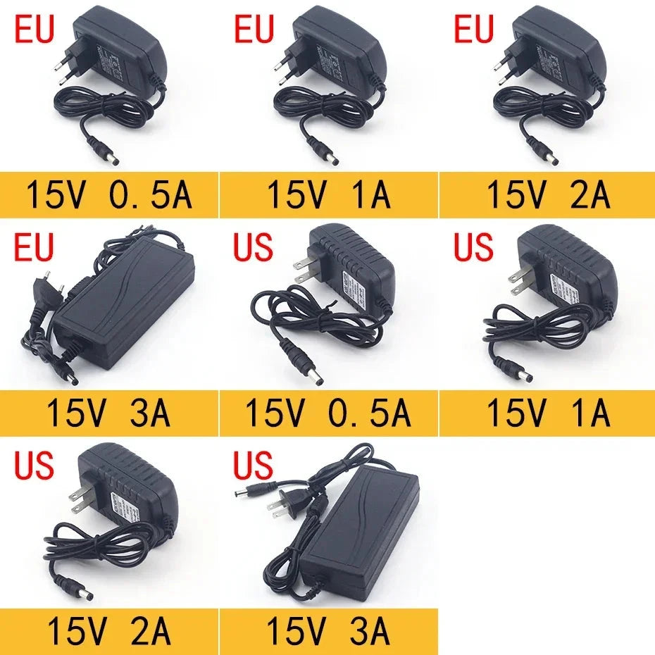 Universal AC-DC Power Adapter 3V-24V – Multiple Amps for LED & Electronics