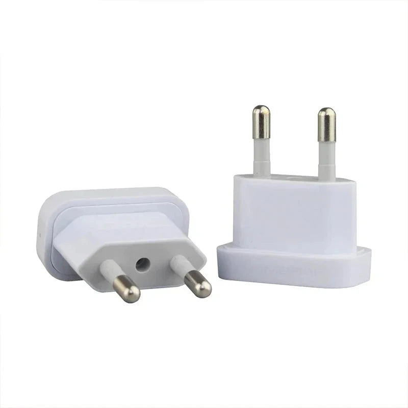 US to EU Travel Power Plug Adapter - Compact Outlet Converter