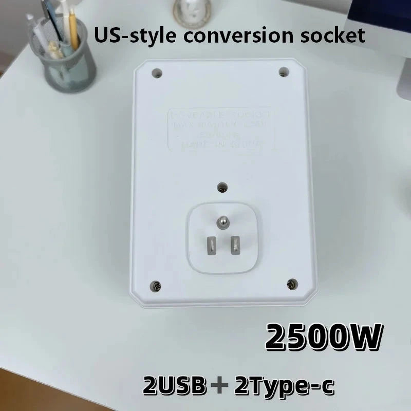US Wall Socket with 6 AC Outlets &amp; 4 USB Ports (2 USB-C)