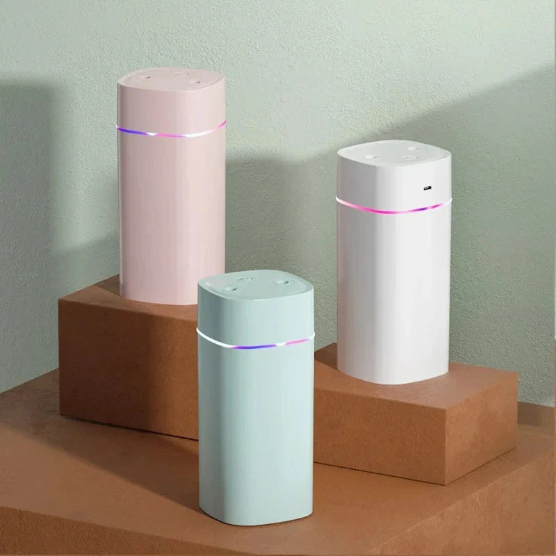 USB Dual-Nozzle Humidifier - 600ml/H Ultra-Quiet Mist for Home & Car