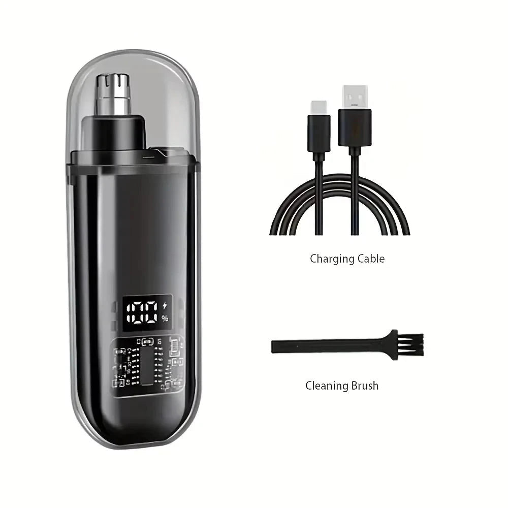 USB Nose &amp; Ear Hair Trimmer - Quiet, Washable, Quick-Charging