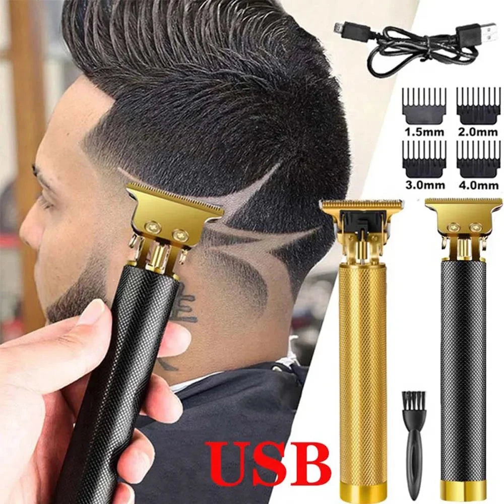 USB Rechargeable Cordless Hair Clipper Set for Men