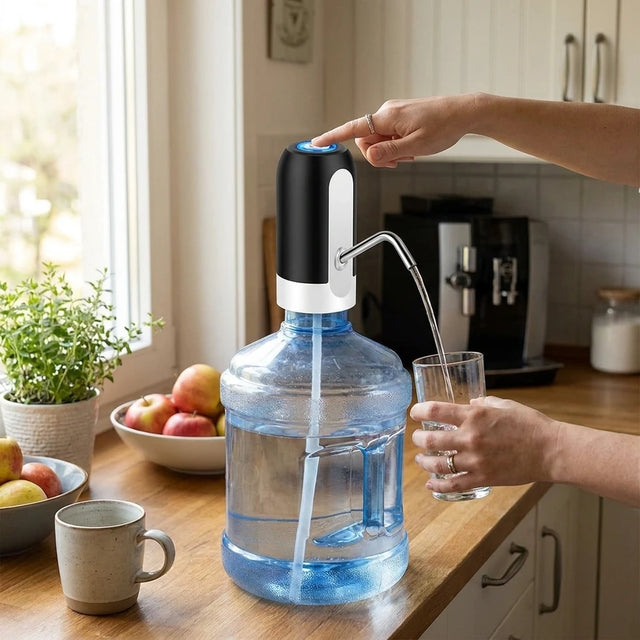 USB Rechargeable Water Pump Dispenser - Portable Bottle Pump