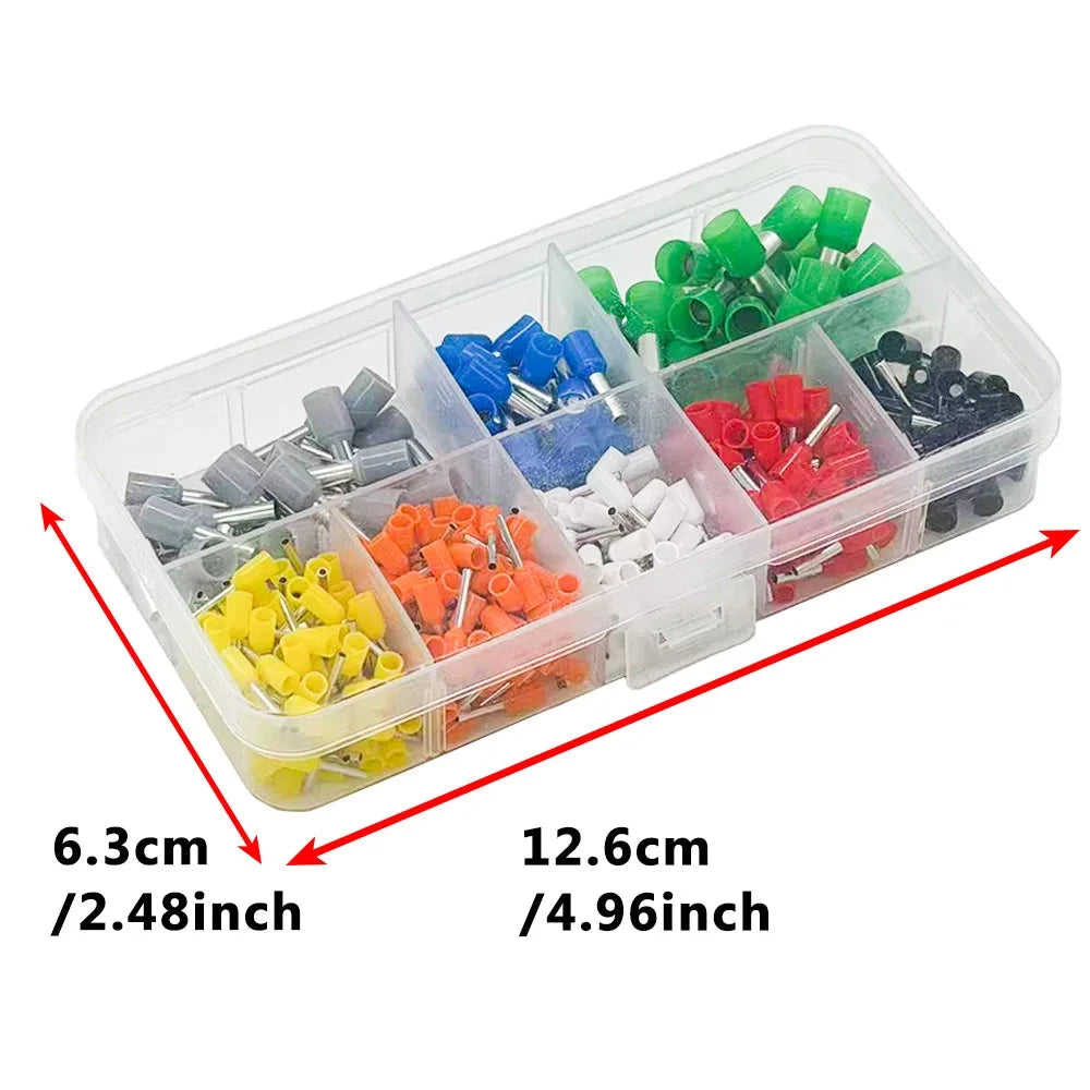 VE Tubular Crimp Terminals – Insulated Wire End Connectors, 400 Pcs