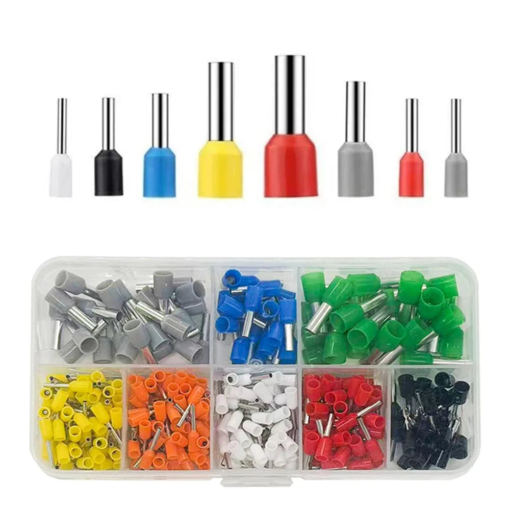 VE Tubular Crimp Terminals – Insulated Wire End Connectors, 400 Pcs