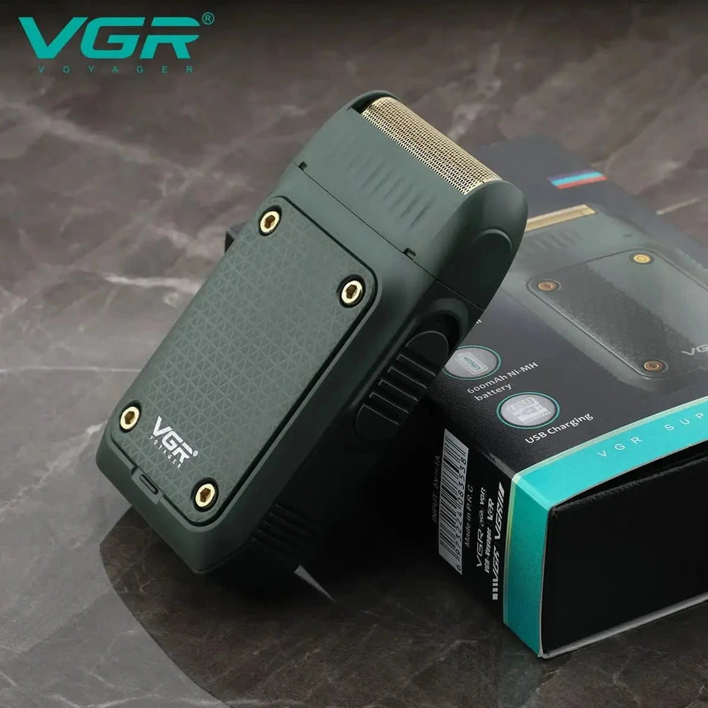 VGR V-353 Rechargeable Electric Shaver - Portable Beard Trimmer for Men