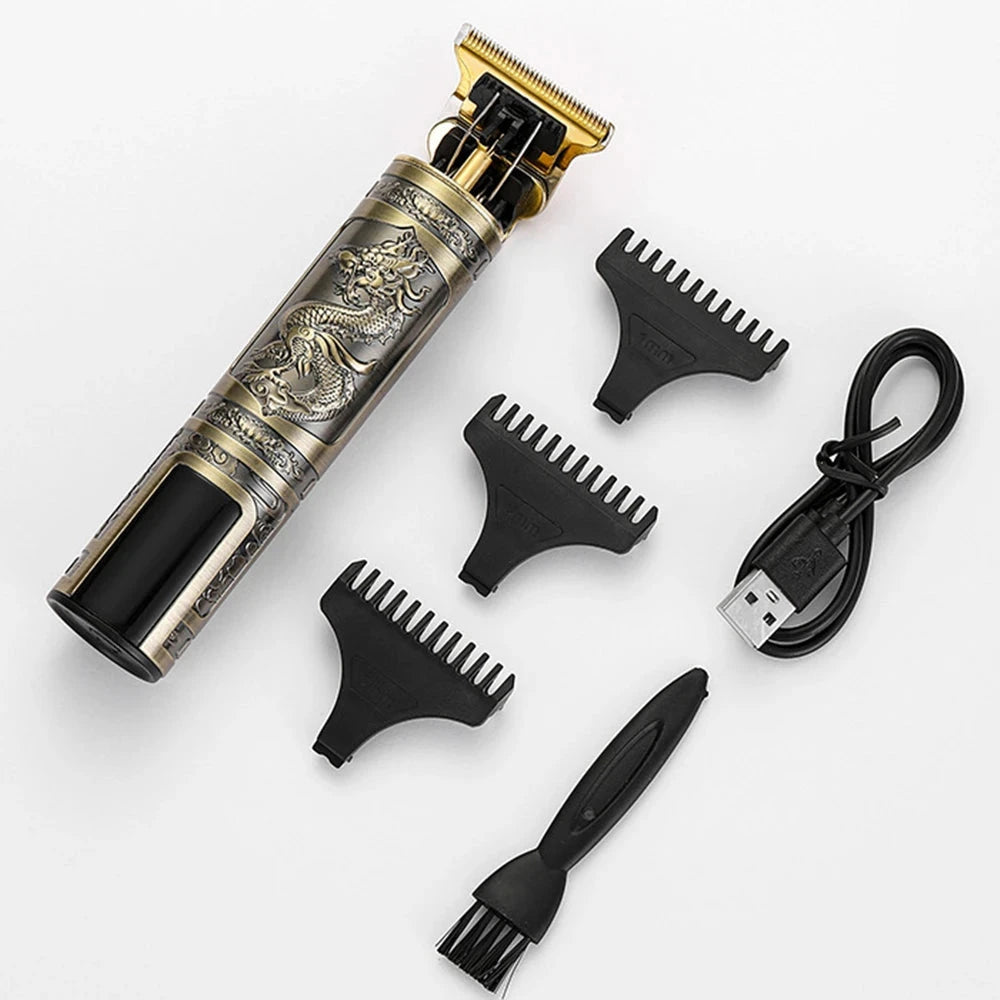 Vintage Hair Clipper, USB Charging Electric Trimmer, Barber Gift