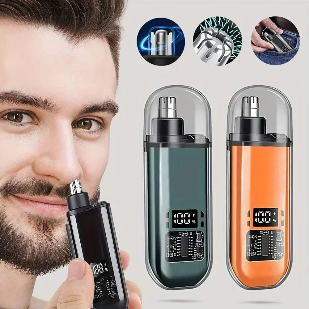 USB-C Rechargeable Nose & Ear Hair Trimmer, Compact Kit