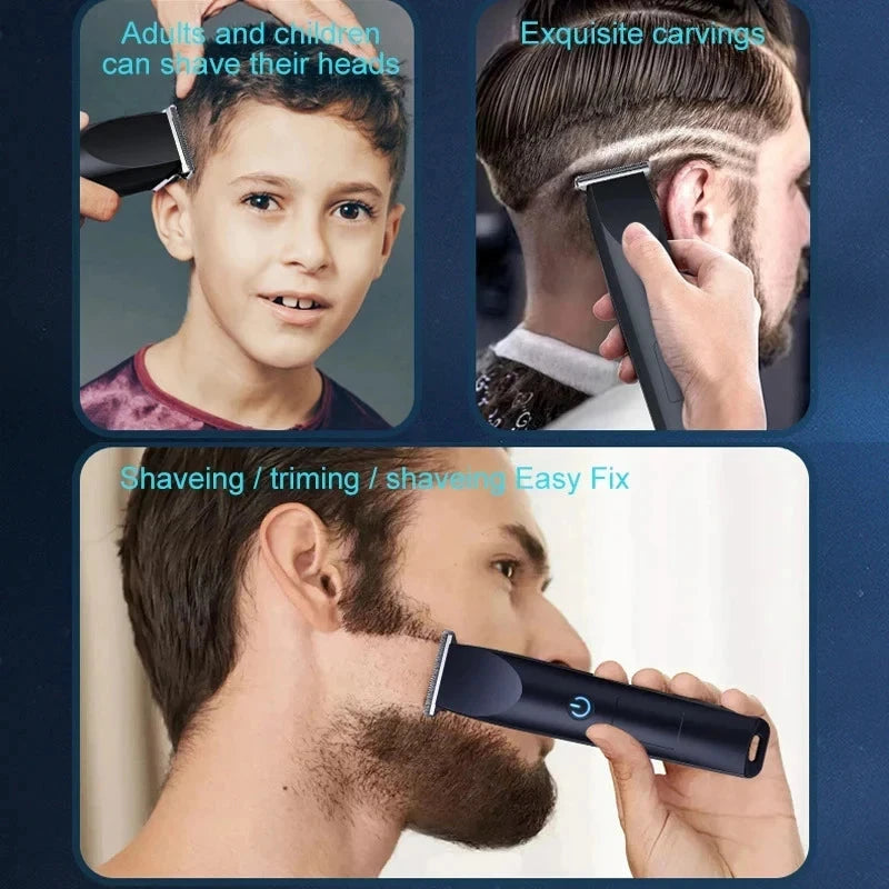 Waterproof Electric Hair & Body Trimmer for Men with Ceramic Blade