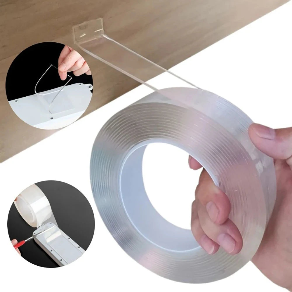 Waterproof Reusable Nano Double-Sided Tape - Strong Mounting Adhesive