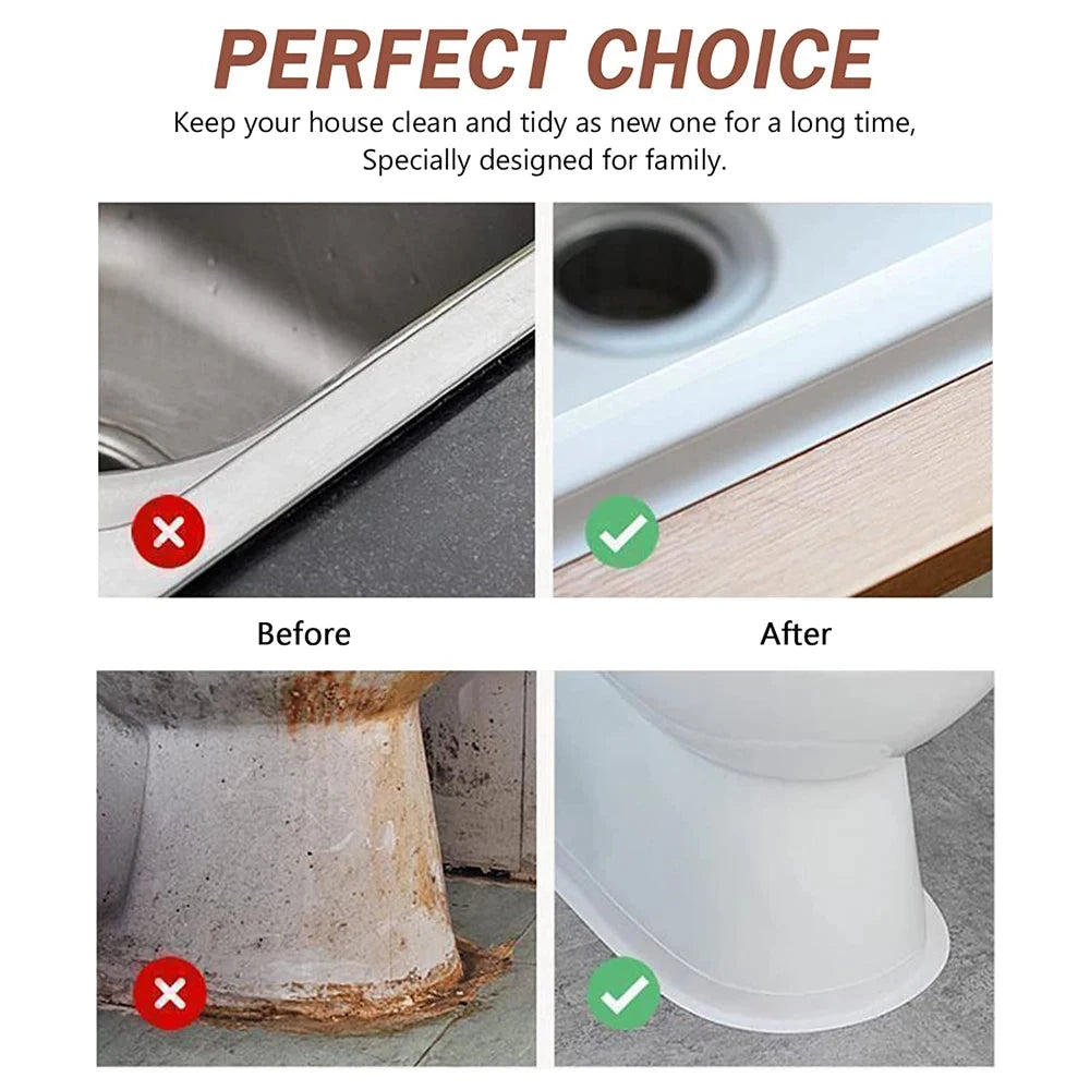 Waterproof Self-Adhesive Caulk Tape for Kitchen & Bathroom Sealing