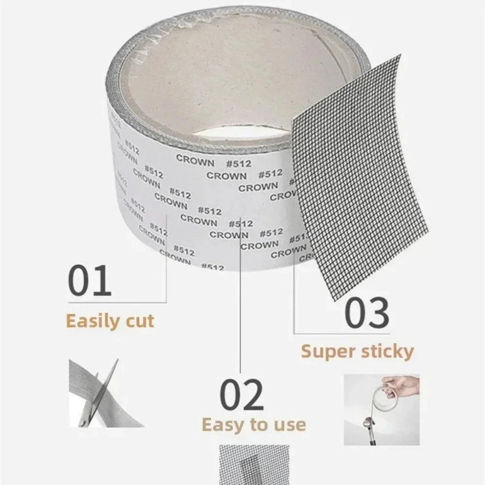 Waterproof Window Screen Repair Tape - Anti-Mosquito Mesh Patch