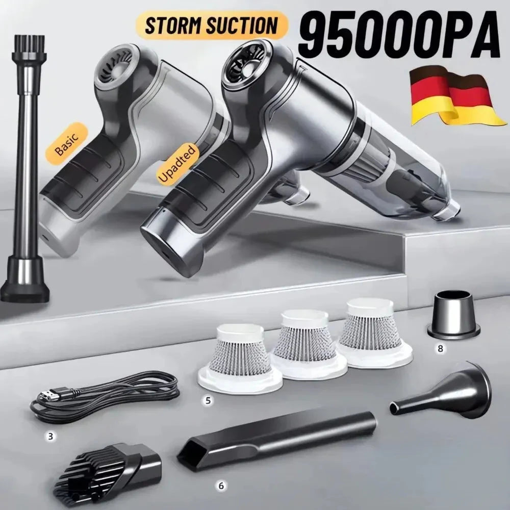 Wireless Car & Home Vacuum Cleaner - Strong Suction Handheld Cleaner