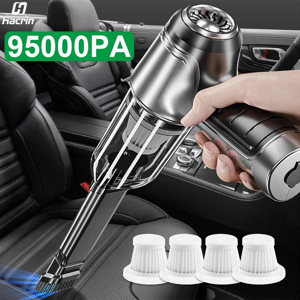 Wireless Car Vacuum Cleaner - Strong Suction Handheld 2-in-1 Blower