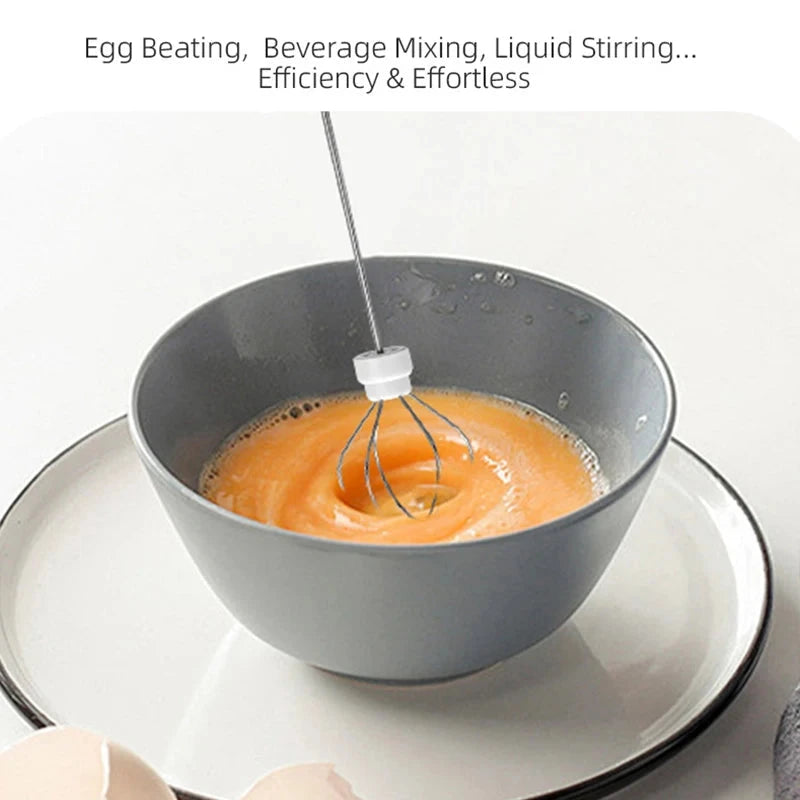 Wireless Electric Milk Frother & Egg Beater with USB-C Charging