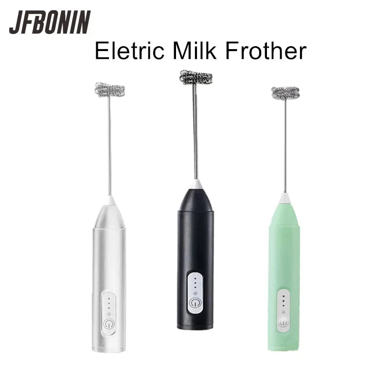 Wireless Electric Milk Frother & Handheld Coffee Whisk Mixer