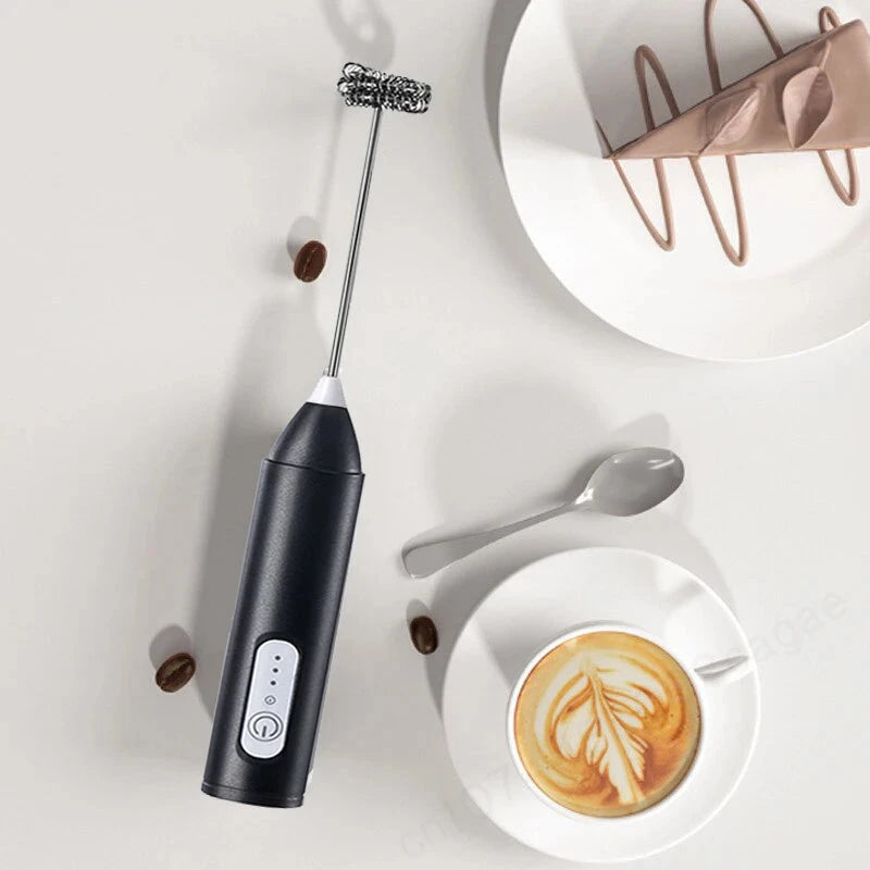 Wireless Electric Milk Frother - Rechargeable Handheld Whisk