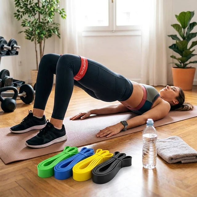 Resistance Bands Set - 5-Level Fitness Loop Bands for Home Workout, Legs & Glutes Training