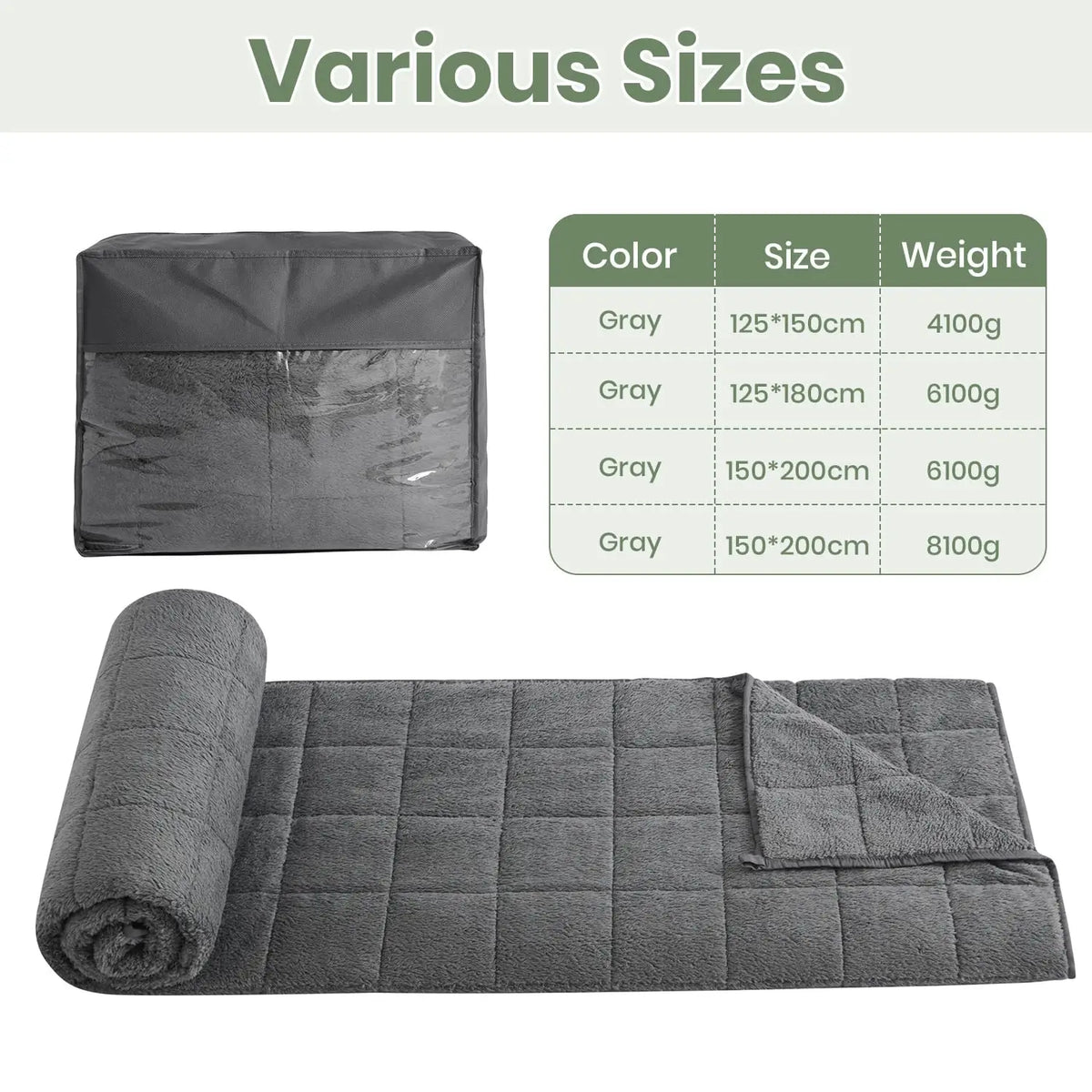 Weighted Blanket for Adults – Cooling Heavy Blanket for Stress Relief & Better Sleep