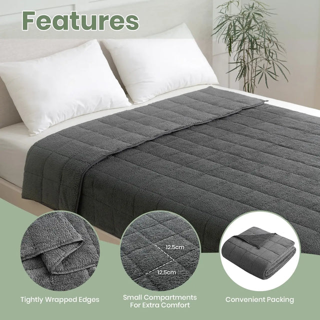 Weighted Blanket for Adults – Cooling Heavy Blanket for Stress Relief & Better Sleep