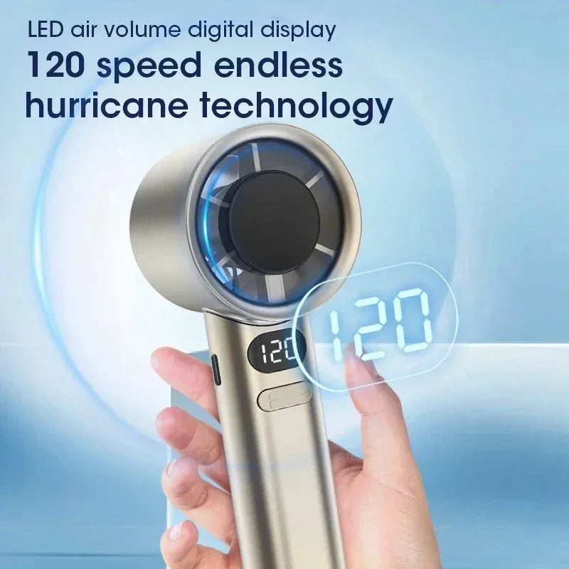 Mini Handheld Fan – Silent, Rechargeable, 4-Speed Portable Cooling