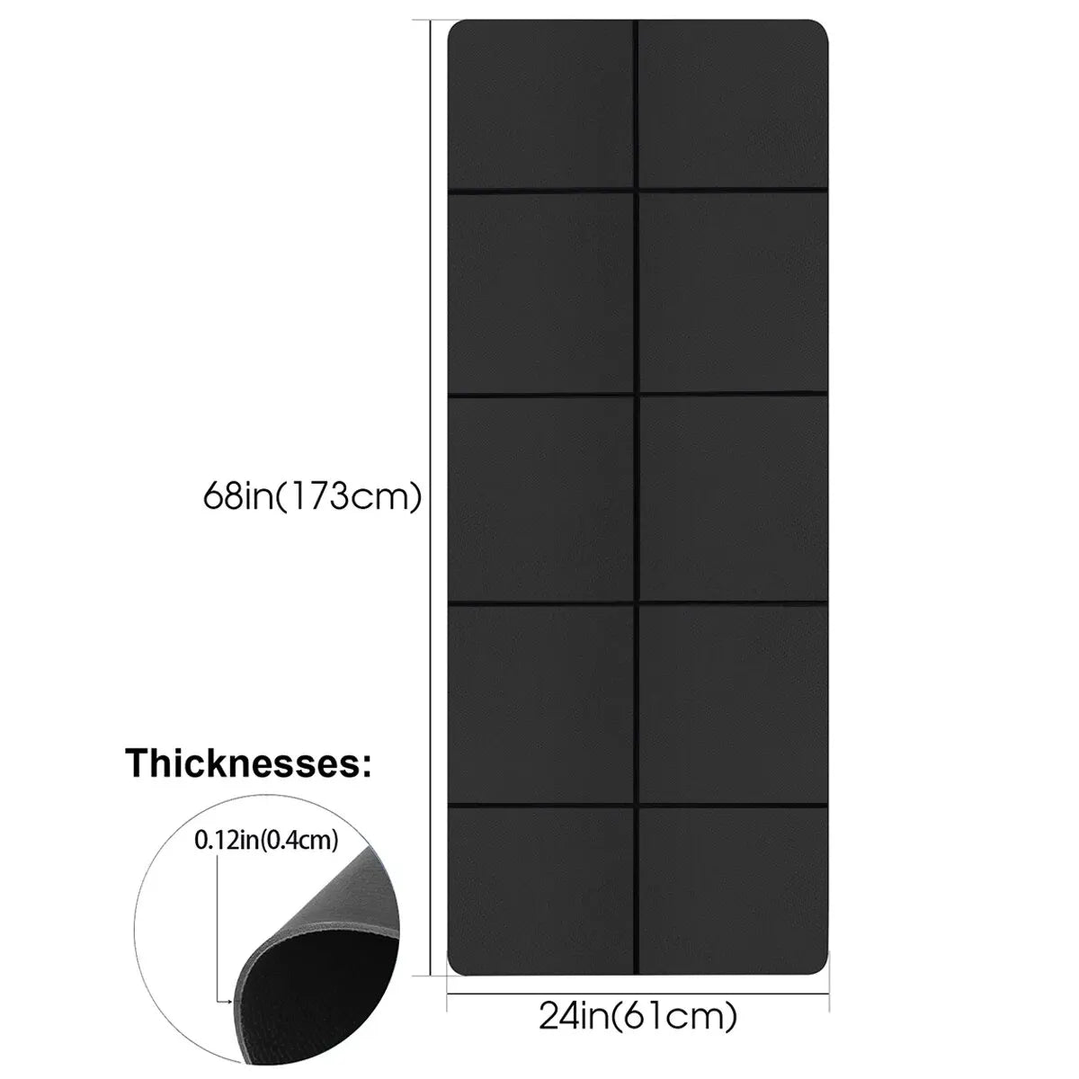 Non-Slip Yoga Mat - 4mm Eco-Friendly EVA Exercise Mat for Yoga, Pilates & Fitness