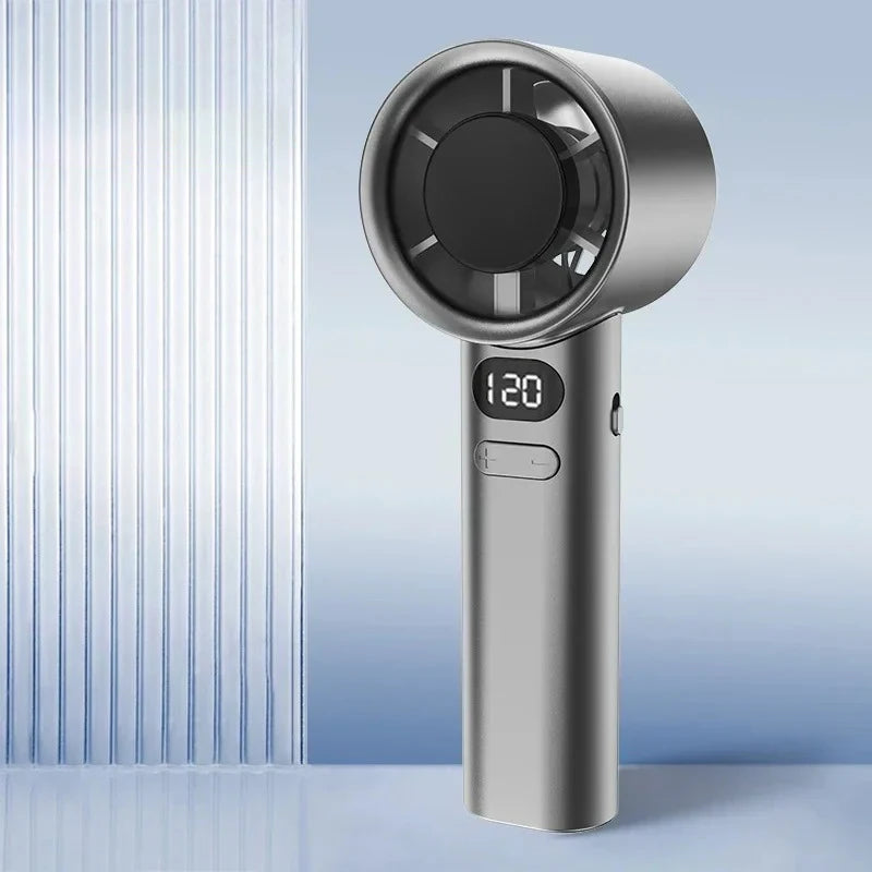 Mini Handheld Fan – Silent, Rechargeable, 4-Speed Portable Cooling