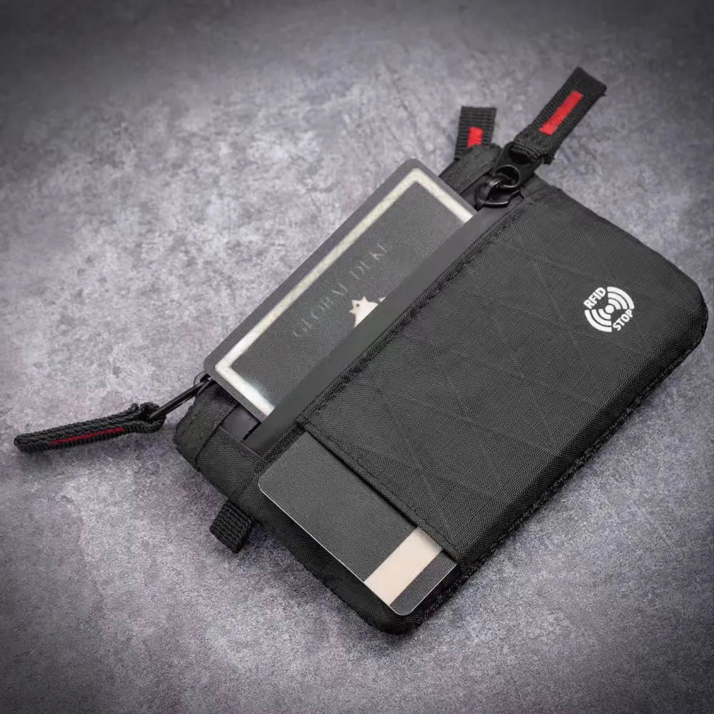 Slim RFID-Blocking Anti-Theft Wallet – Unisex Zip Coin Purse & Card Holder